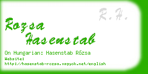 rozsa hasenstab business card